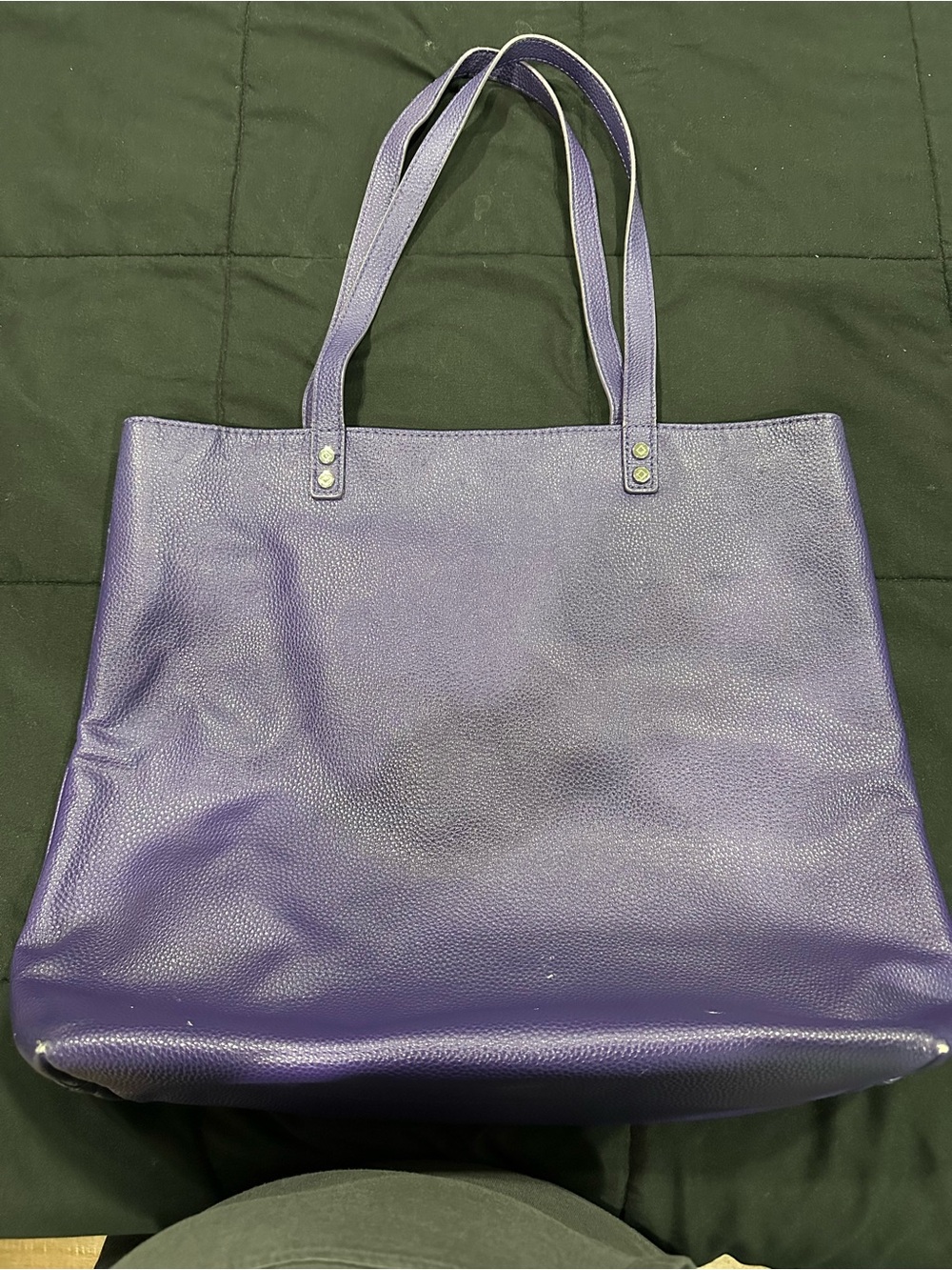 Thirty-One Jewel Around Town Purple Pebbled Leather Tote